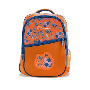 OEM Fashion Waterproof Nylon Backpack Custom Children Backpack Orange School Bags for Kids