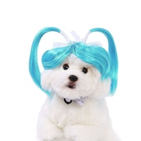 Perruques amusantes transfrontalières pour animaux de compagnie (chats et chiens) - Divers styles de dessins animés, accessoires de costume pour fêtes et vacances, en nylon, vente en gros et dropshipping