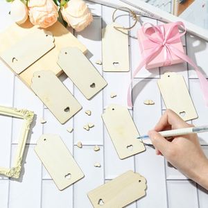 24pcs DIY Custom Handmade Basswood Wooden Bookmark with Rope Unfinished <b>Blank</b> Index Labels for Business Gifts - Product Image 3