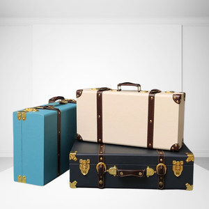 Vintage Style Retro Travel Luggage Luxury Fashionable Handcrafted Wood <strong>Suitcase</strong> Secure <strong>Locks</strong> Lightweight Classic Trolley Bag - Product Image 6