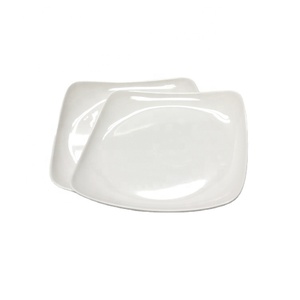 Food Standard Melamine 9 Inch Square Plastic Plates