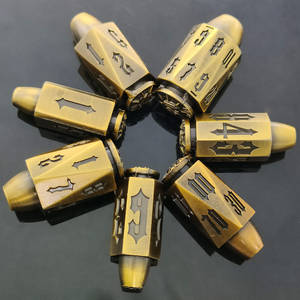 Dados poliédricos con cabeza de bala Retro para juegos DND, un elegante accesorio de juego de rol de escritorio, mazmorras y dragones - Product Image 4