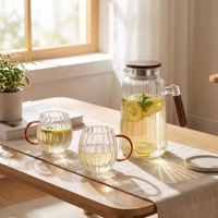 Ensemble de gobelets réutilisables en verre borosilicate de haute qualité en forme de citrouille Lefu pour un usage domestique