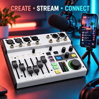 Console de mixage audio professionnelle AOFO, mixeur numérique compact avec Bluetooth pour l'enregistrement en studio et la diffusion en direct