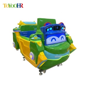 Macchina da gioco per bambini a gettoni, con auto oscillante 3D in fibra di vetro, per interni, con video elettronico. - Product Image 1