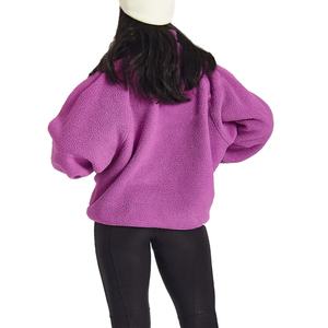 Custom <b>Women</b> <b>Winter</b> Stand Collar Crop Top Streetwear Gym Wear <b>Warm</b> Girl Coat Sport <b>Jackets</b> Oversize Zip up Polar Fleece <b>Jacket</b> - Product Image 3