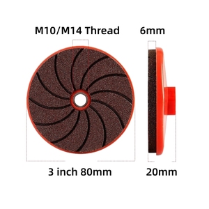 Disco de Pulido de Carburo de Silicio de 3 Pulgadas (80mm) con Rosca M10/M14 para Hormigón y Piedra, para Amoladora Angular - Product Image 2