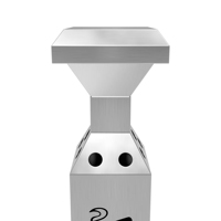 Poubelle à cendres autoportante résistante aux intempéries en acier inoxydable avec serrure, conçue pour les aéroports, les stades et les parcs à thème