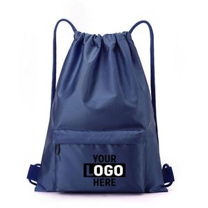 Custom Design Durable Unisex <b>Drawstring</b> Sack, Waterproof Polyester Sports <b>Backpack</b> with Air Cushion Waist Belt - Product Image 5