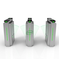 Sistema de Control de Acceso, Puerta Giratoria Automática de Seguridad, Barrera de Puerta Abatible para Seguridad, Acero Inoxidable 304