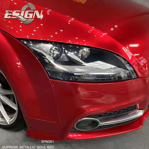 SUPREME METALLIC <span class=keywords><strong>SOUL</strong></span> ROUGE 1.52*18 mètre Haute Stretch Brillant Métal Vinyle <span class=keywords><strong>Film</strong></span> Voiture Wrap Plein Rouleaux Automobile Autocollant - Product Image 2