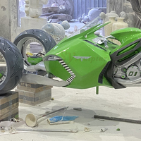 Simulation plage moto résine modèle Statue exposition Prop fibre de verre Sculpture personnaliser tout-terrain véhicule Sculpture