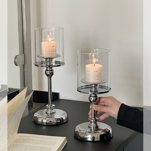Z49 Luxury Romantic Wedding Party <strong>Table</strong> Decorations Metal Glass Candle Holders Lanterns Jars for Home <strong>Dining</strong> Candlelight Dinner - Product Image 3