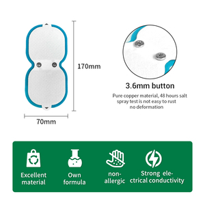 SKYFOREVER再利用可能スナッグフィット70 * 170mmダブル3.5mmボタンスナップ療法電極パッチTENSマッサージ低周波デバイス用 - Product Image 5
