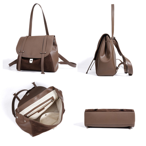 <span class=keywords><strong>Sac</strong></span> à bandoulière pour <span class=keywords><strong>femme</strong></span> en cuir de vachette véritable personnalisé, style daim mat, <span class=keywords><strong>sac</strong></span> à <span class=keywords><strong>dos</strong></span> de haute qualité, grande capacité - Product Image 3