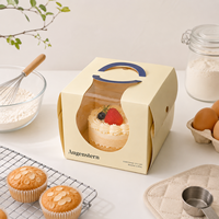 Boîtes à gâteaux en carton transparent avec fenêtre, gaufrage, pelliculage mat et paillettes pour gâteaux d'anniversaire et de mariage