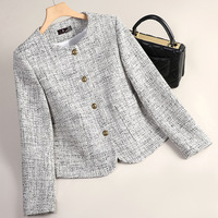 Veste pour femme de style haut de gamme IStapromo Gifts, tempérament de la haute société, style étranger, petit haut en laine court, blazers élégants