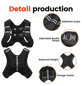 Gilet lesté unisexe en néoprène respirant et réfléchissant, réglable pour adultes - Course en plein air, gym, fitness, entraînement de force, exercice - Product Image 4