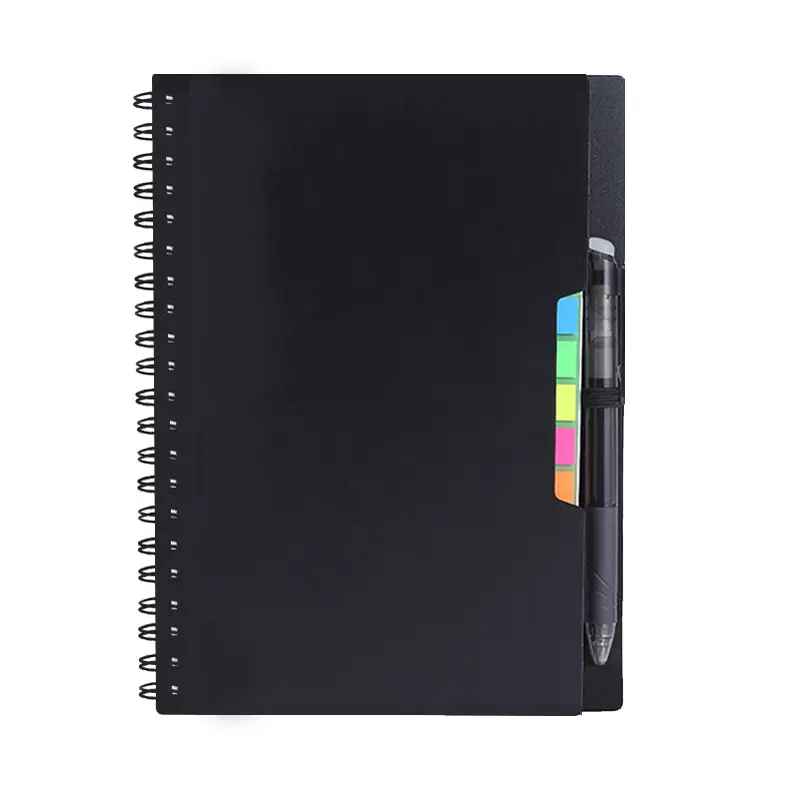 Caderno de papel de bobina apagável A5 com logotipo personalizado, caderno de papel à prova d'água engrossado, caderno de escrita repetitivo