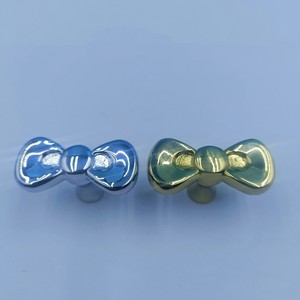 French Bow Handle Bright <b>Silver</b> And Gold Zinc Alloy <b>Drawer</b> <b>Knob</b> Minimalist Design Surface Decoration Durable - Product Image 1