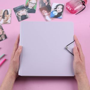 Classeur pour photocards Kpop à 4 pochettes, personnalisable, album de collection, porte-photocards en plastique ajouré style petit cœur - Product Image 3
