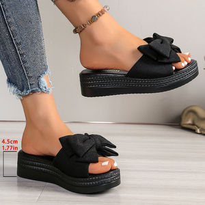 Nouvelles sandales compensées à plateforme pour femme, motif floral, grande taille, collection été 2025 - Product Image 4