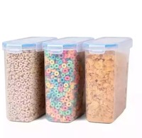 PP Rectangle Distributeur De Céréales Scellé Bac À Légumes Grains Riz Noix Snack Réservoir Boîte De Rangement Transparent Lave-Vaisselle Micro-ondes