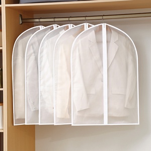 Couverture de vêtement suspendue <span class=keywords><strong>Protection</strong></span> PEVA cache-poussière en plastique pour costume manteau garde-robe vêtements organisateur - Product Image 3