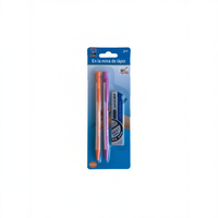 Crayons mécaniques 2 en 1 avec gomme, corps en plastique rechargeable, modèle 04546, fabriqué en Chine, pour l'écriture, l'école, le bureau