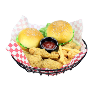 Nuovo eco-friendly cestini di frutta di ferro di fast food per il ristorante semplice <span class=keywords><strong>nero</strong></span> cestino del pane - Product Image 5