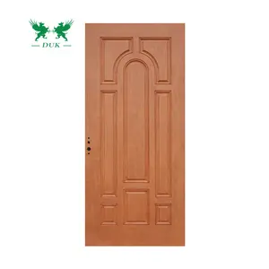 Pieles de puerta HDF Diseños de madera al ras con clasificación de fuego con puerta interior abatible de lujo Madera maciza moderna Madera compuesta