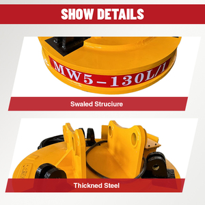 Xử lý vật liệu Thiết bị hệ thống thủy lực động cơ mạnh mẽ từ Chuck Sucker kim loại sắt phế liệu nâng 1.5m máy xúc - Product Image 3