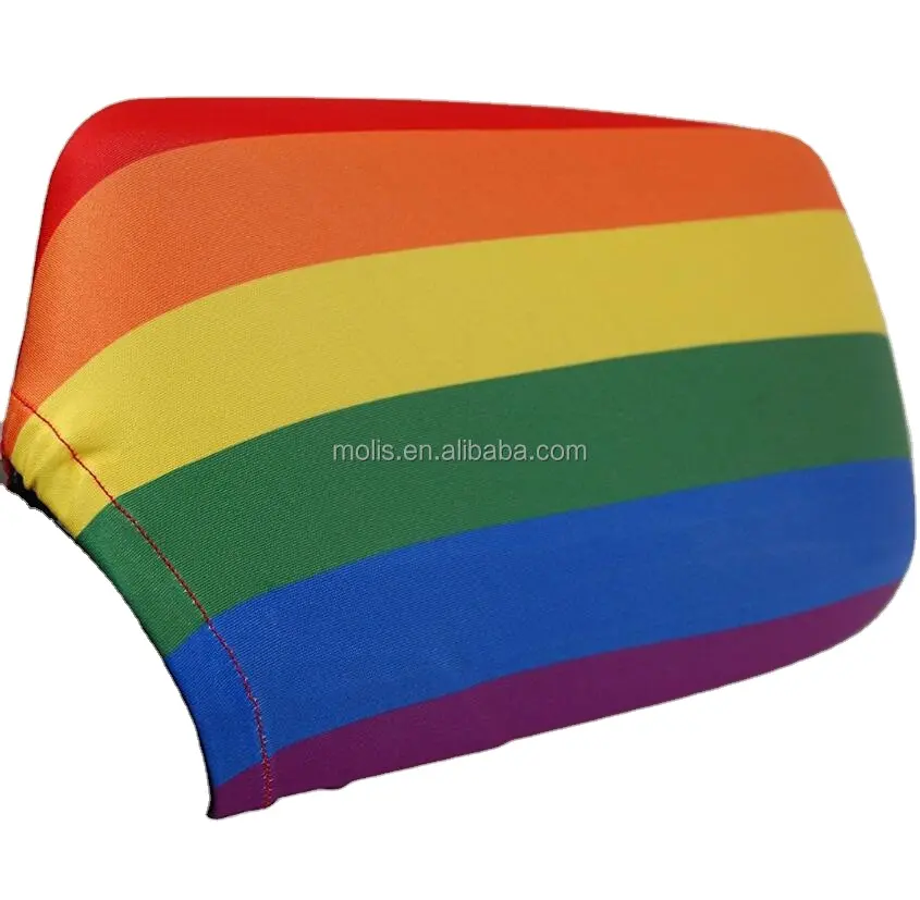 Bendera Penutup Cermin Samping Mobil Pelangi Kebanggaan Gay Kustom