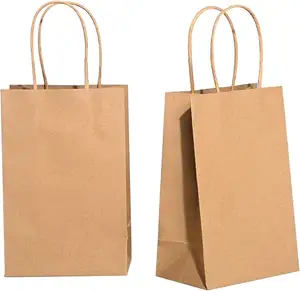 New Promotion Hot Style Supermarket Audit Kraft Custom Shopping Printed Logo Personalized Supplier Paper Bags