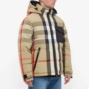 OEM Custom Logo high quality Men's Arctic Anorak North Winter reversible puffer down jacket for men
