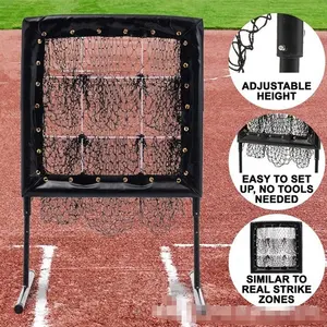 Grosir jaring pukulan Softball bisbol kustom dengan 9 saku jaring bisbol untuk latihan bisbol