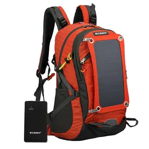 Portable Solar Backpack Laptop Bag with USB Solar Charger for Hiking Sunpower Bag