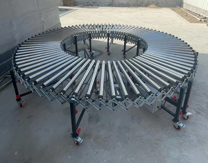 Kamyon boşaltma lojistik depo için profesyonel yerçekimi ayarlanabilir paslanmaz çelik esnek makaralı konveyör - Product Image 5