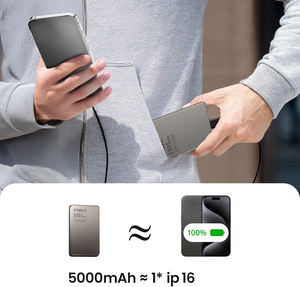 Banque d'alimentation sans fil magnétique en alliage d'aluminium LX6 avec corps ultra fin de 6,5 mm, charge rapide 15W, PD20W filaire, 5000mAh/10000mAh - Product Image 6