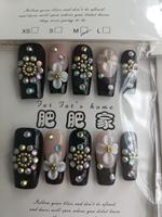Faux ongles faits main en gros pour femme, formes amande, cercueil, carré, à presser, sélection aléatoire