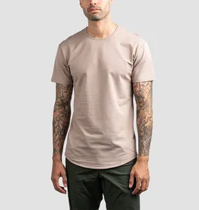 대마 제조 업체 사용자 정의 티셔츠 빈 코튼 100% 곡선 헴 슬림 맞는 t 셔츠 남성 사용자 정의 인쇄 티셔츠 옴므