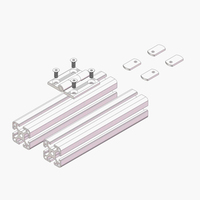 Chine Fabricant 6063 T5 3124 40*40mm 40mm 40N Standard Noir Anodisé Cnc Charnière Métallique En Aluminium 30 40 3040