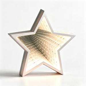 Wholesale 22cm Star Infinity <b>Mirror</b> Night <b>Light</b> USB Rechargeable LED 3D Abyss <b>Mirror</b> Lamp Kids Bedroom Decor Table Lamp Gift - Product Image 1