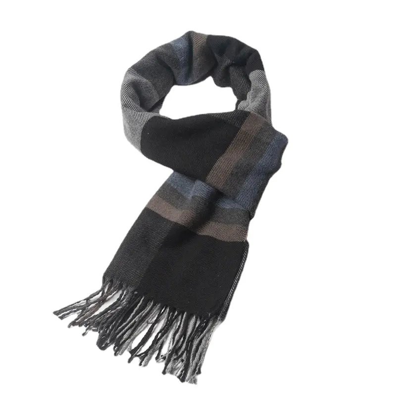 Fashion Custom Jacquard Scarf Men Acrylic Knitted Winter Scarves Custom Football Team Fans Jacquard Cable Knit Scarves