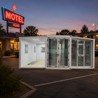 Maison conteneur extensible économique pour location de motel, hébergement hôtelier moderne pour unités d'accueil portables