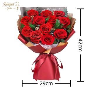 Ramo de Rosas Eternas Luminosas (12 Rosas LED) en Caja Cuadrada Hecha a Mano, Única para <span class=keywords><strong>el</strong></span> Día de la Madre, Aniversario de Bodas - Product Image 1