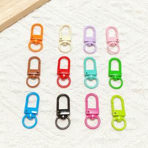 Ganchos de broche de langosta a presión de aleación de colores, hallazgos de llavero para DIY, llavero, collar, pulsera, accesorios, 12*32mm V169 - Product Image 1