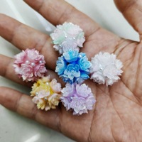 Accessoires de perles en gros pour la fabrication artisanale DIY : Perles de fleurs et de boules perlées de style industriel, avec finition scintillante fine et rose lumineuse, pour la confection de stylos perlés.