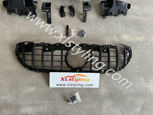 Kit carrosserie pour <span class=keywords><strong>Mercedes</strong></span> Benz W206 21 + Grille avant C63 Diffuseur arrière avec tuyaux d'échappement noirs - Product Image 3