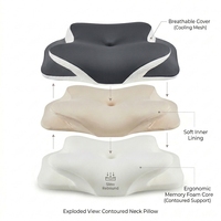 Oreiller de lit de style nouveau, oreiller orthopédique pour l'alignement de la colonne cervicale et la correction du cou, oreiller multifonctionnel en mousse à mémoire de forme